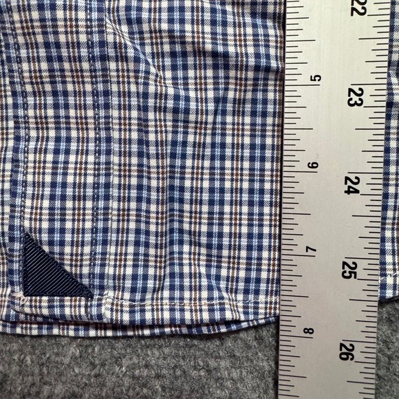UNTUCKit Varick Plaid Slim Fit Button Down Shirt Mens Small‎ Blue Nylon Spandex - Picture 9 of 12